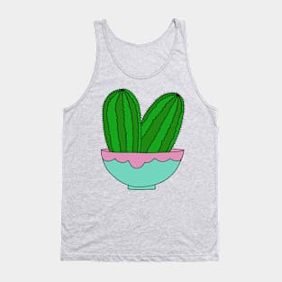 Cute Cactus Design #95: Super Green Ice-Cream Cacti Tank Top